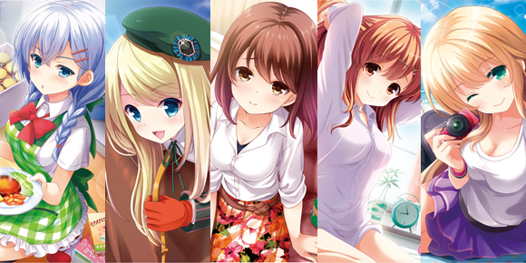 Banner of the main 5 girls from the Anime adaptation.