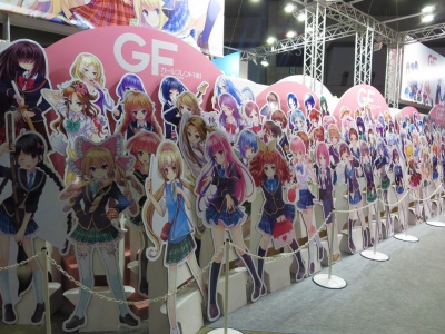 Another look at the booth with even more girls